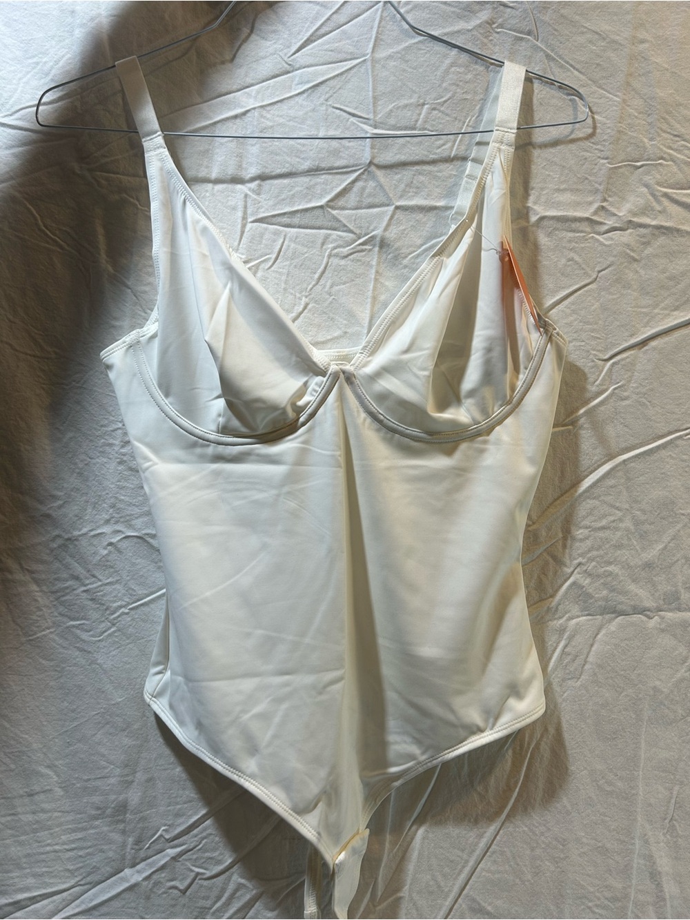 White Underwire Bodysuit XL NWT Adjustable Strap Thong Bodysuit